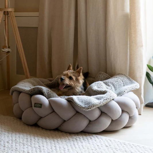 Braided Velvet Pet Bed